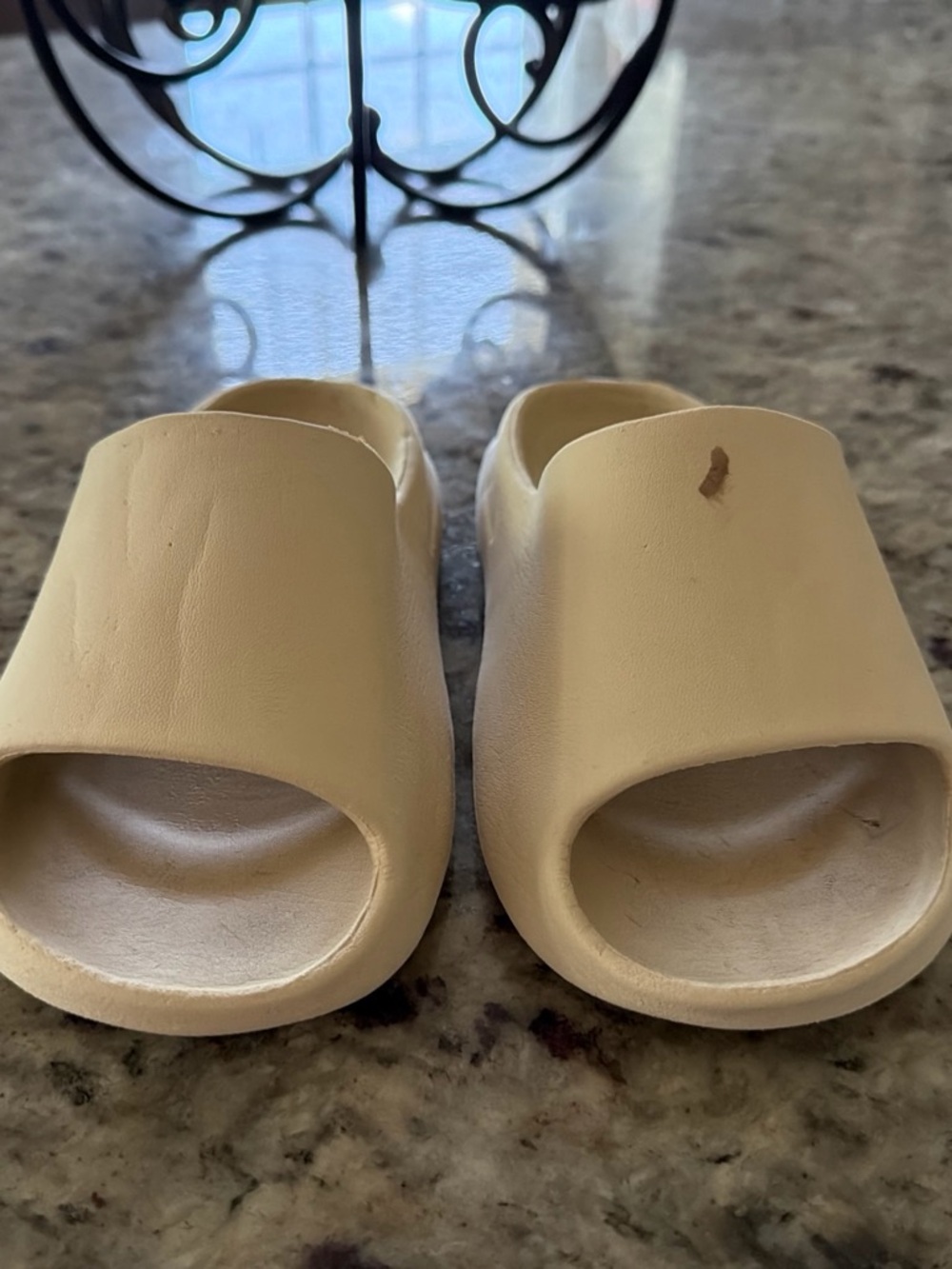 Kids Cream Slide Sandals — Soft Slip-On Comfort